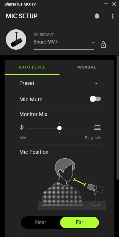 Shure MOTIV app
