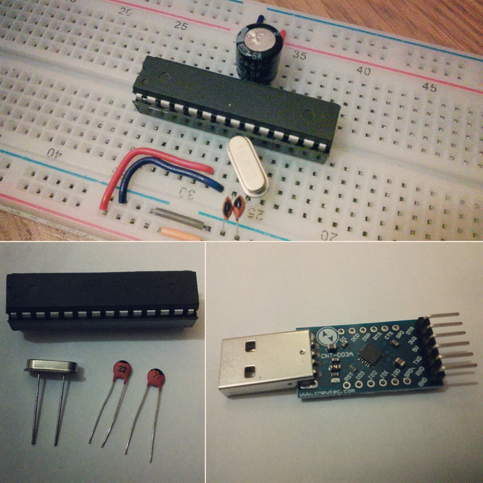 ATMEGA328 kit and USB to serial interface ATMEGA328 kit and USB to serial interface