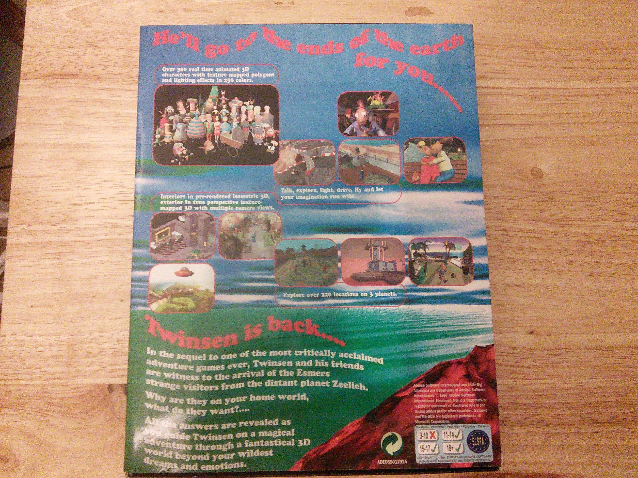 Little Big Adventure 2 box (back)