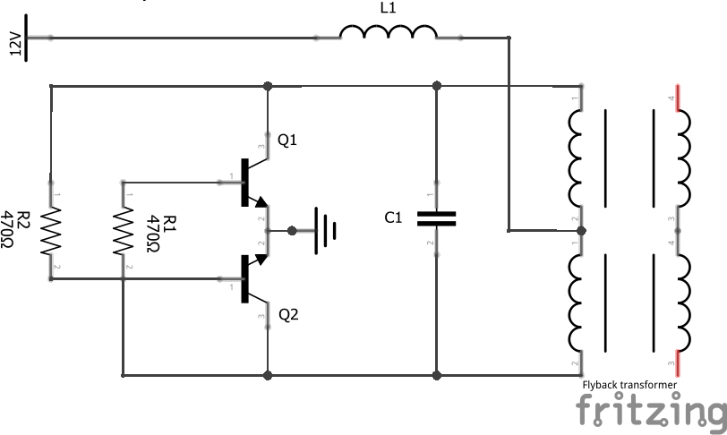 Royer Oscillator schematic Royer Oscillator schematic